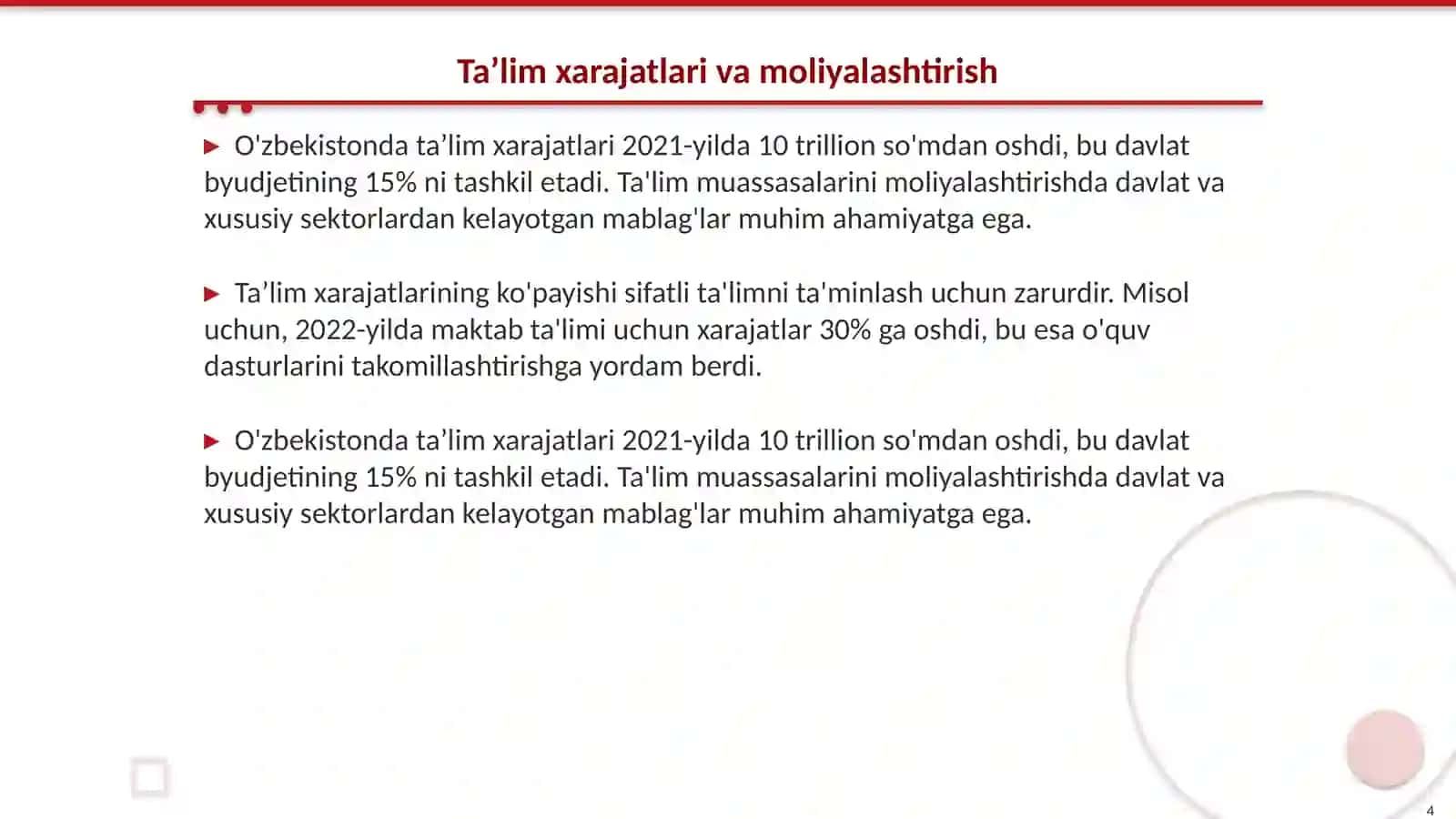 Taʼlim tizimi iqtisodiyoti 4