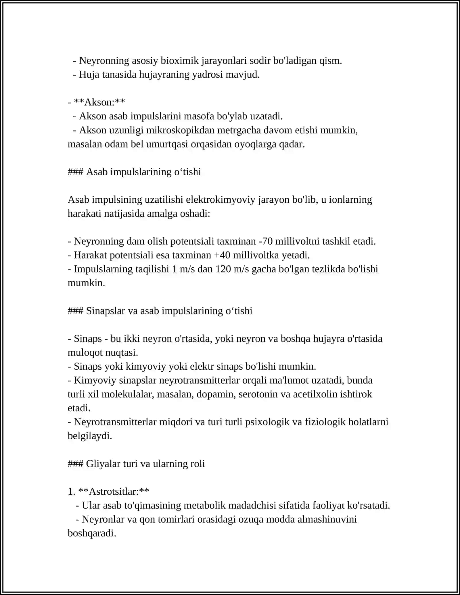 Nerv tizimi gistologiyasi 4