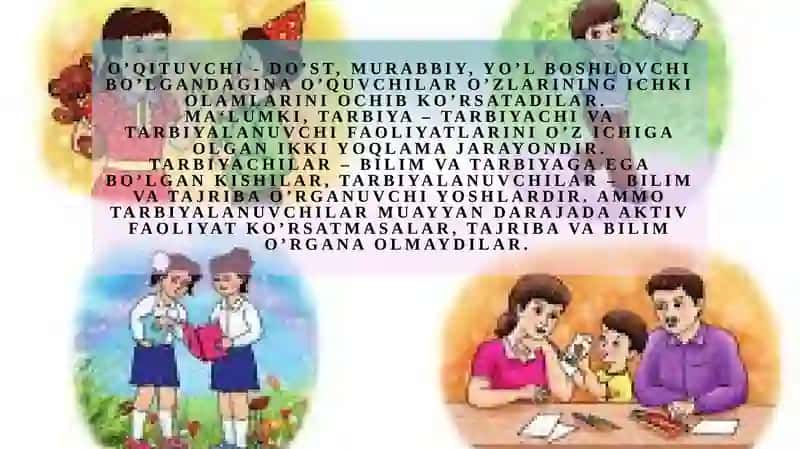 3-sinf “Tarbiya”darsligini o’rganish 4