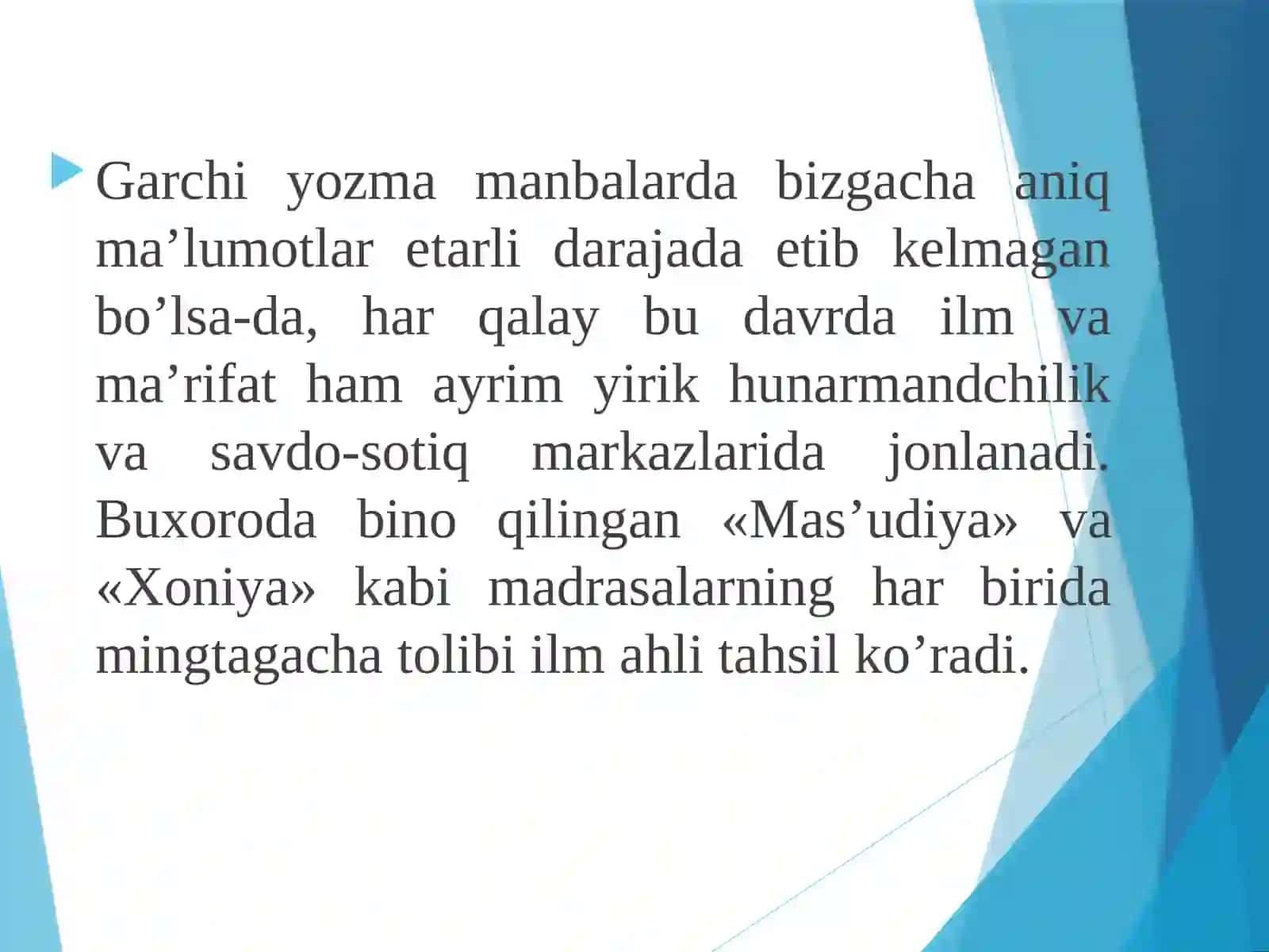 XV-XIX asrlarda tarbiya va pedagogika fikrlari 4