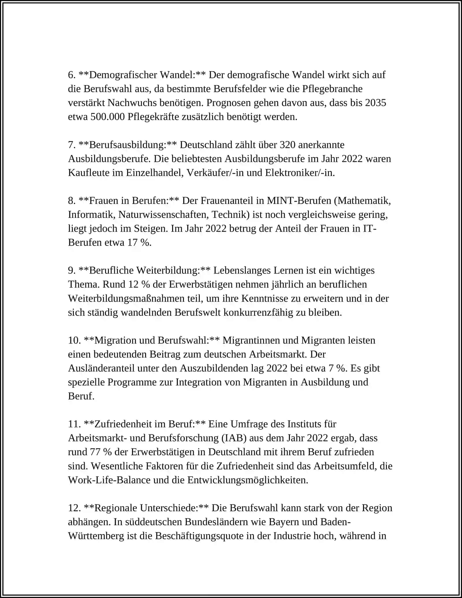 Berufswahl in Deutschland 4