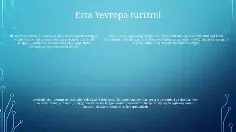 Avstraliyada Turizmning Rivojlanishi 4