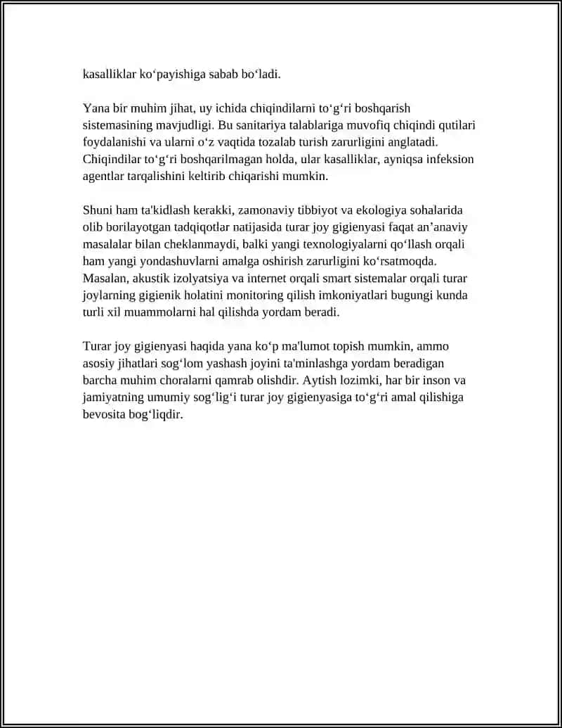 Turar joy gigienyasi 4