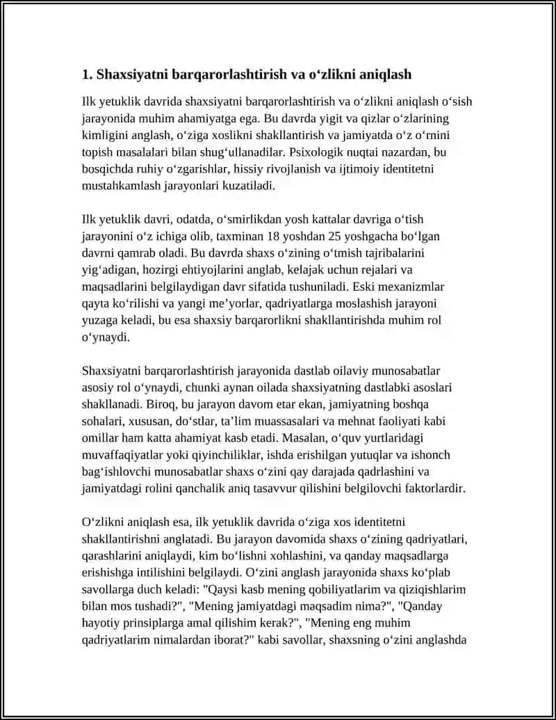 ILK YETUKLIK DAVRINING PSIXALAGIK XUSUSIYATLARI 4
