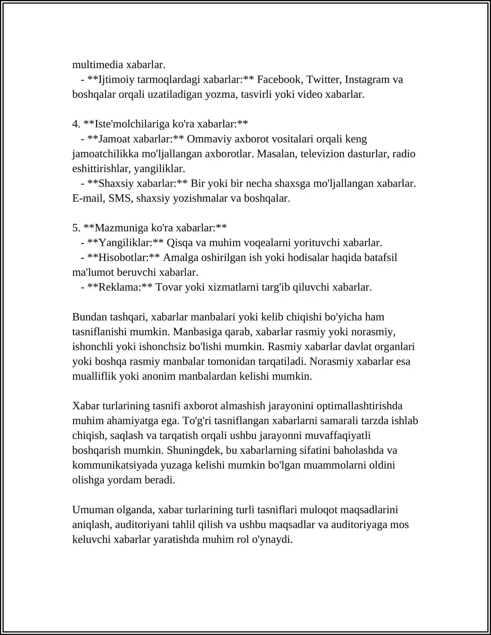 XABAR TŨRLERI HAM ISENIMLIGI 4