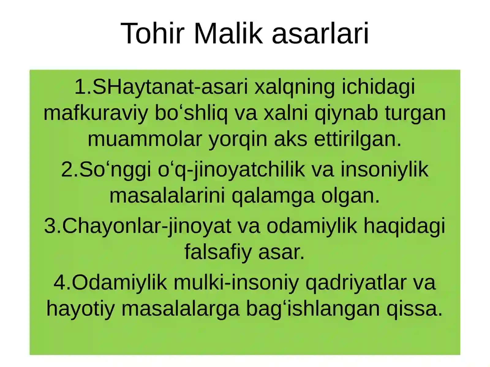 Tohir Malik asarlaridagi oilaviy tarbiya 4