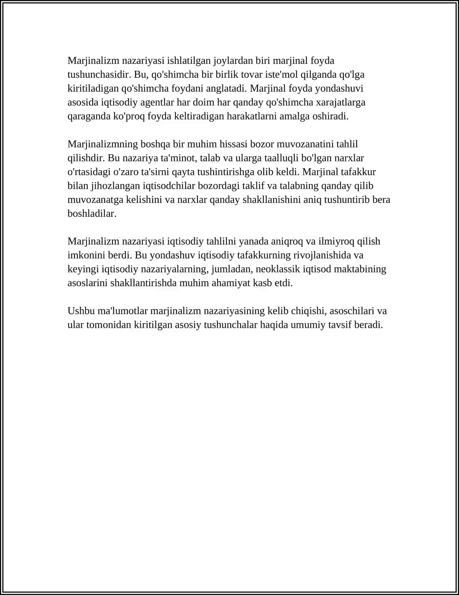 MARJINALIZM TA'LIMOTI 4