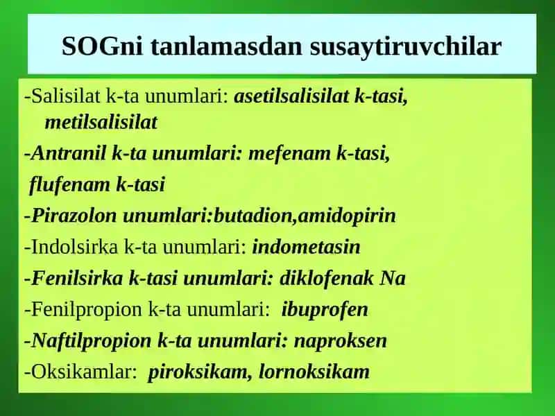 Yallig’lanishgaqarshi vositalar 4