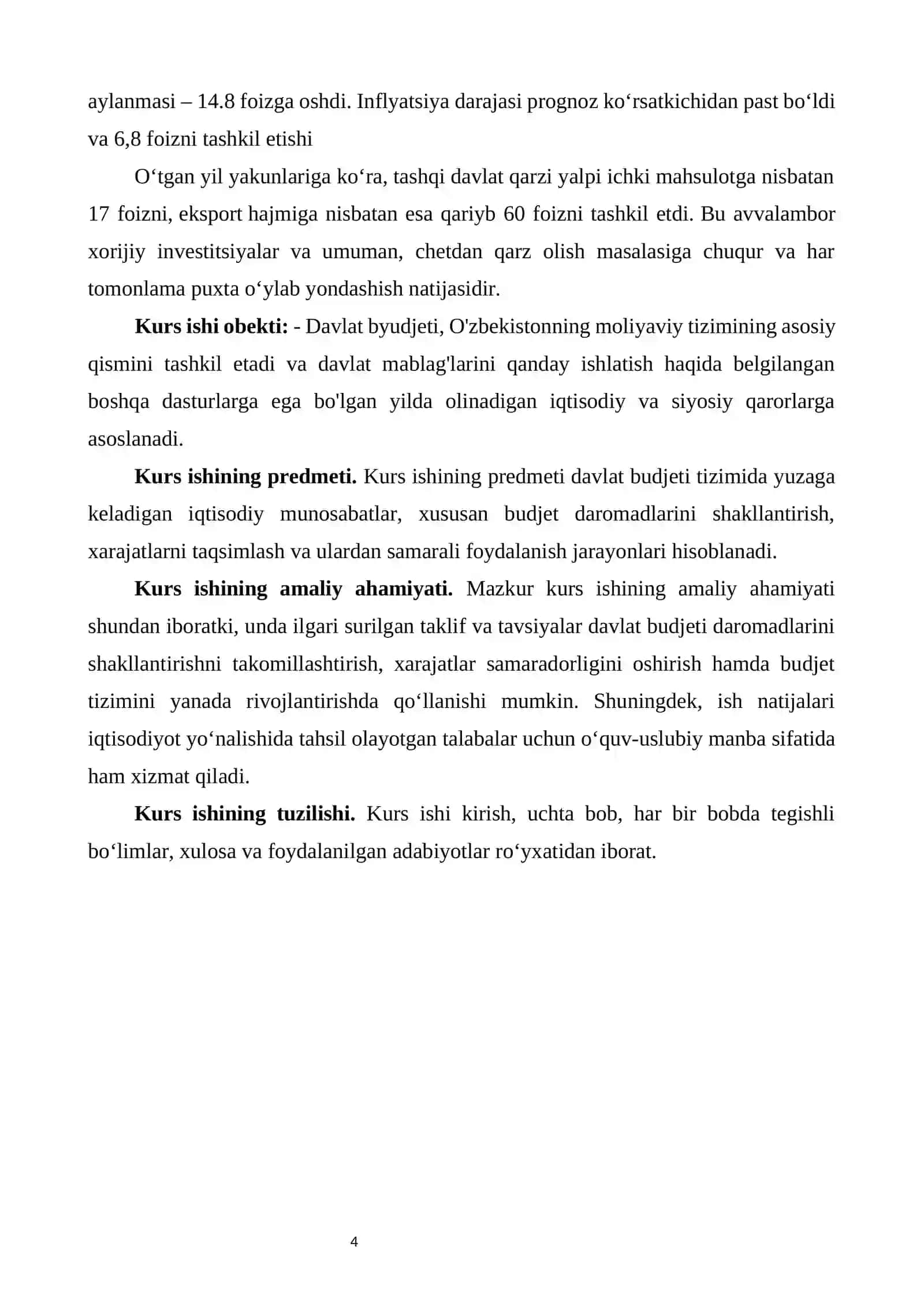 O’zbekiston Respublikasi davlat budjetining tuzilishi 4