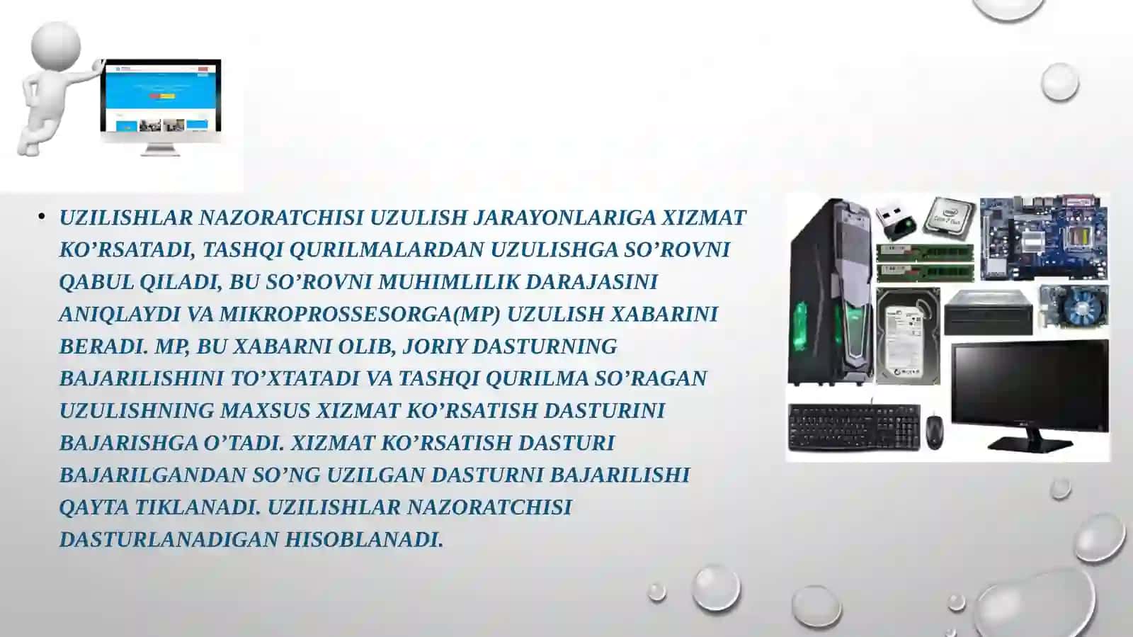 Taktli impulslar generatori va uzilishlar nazoratchisi 4
