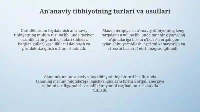 An'anaviy Tibbiyot 4
