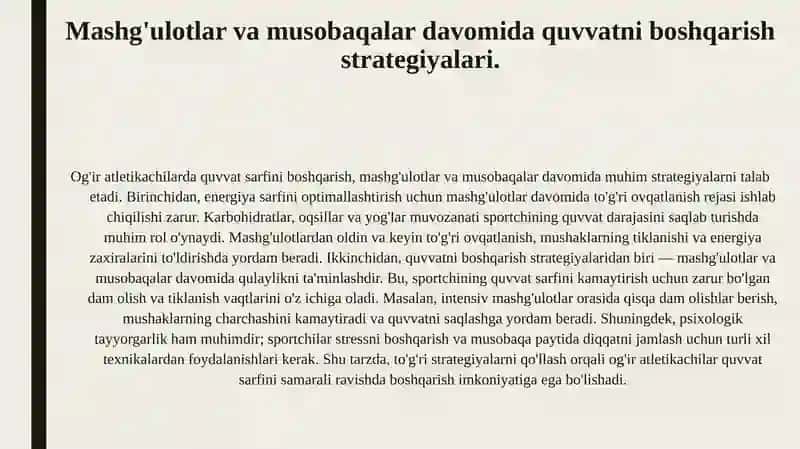 Og'ir atletikachilarda quvvat sarfi 4