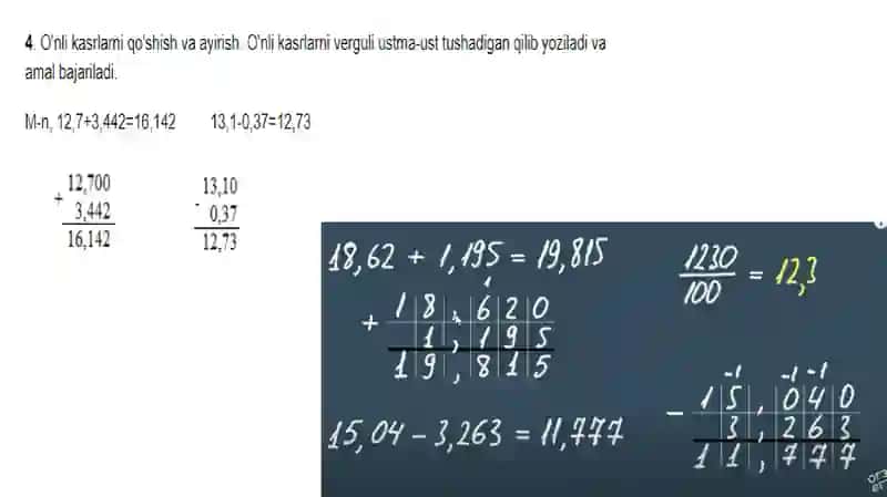 O`NLIK KASRLAR 4