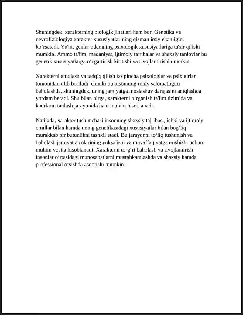 XARAKTER HAQIDA TUSHUNCHA 4