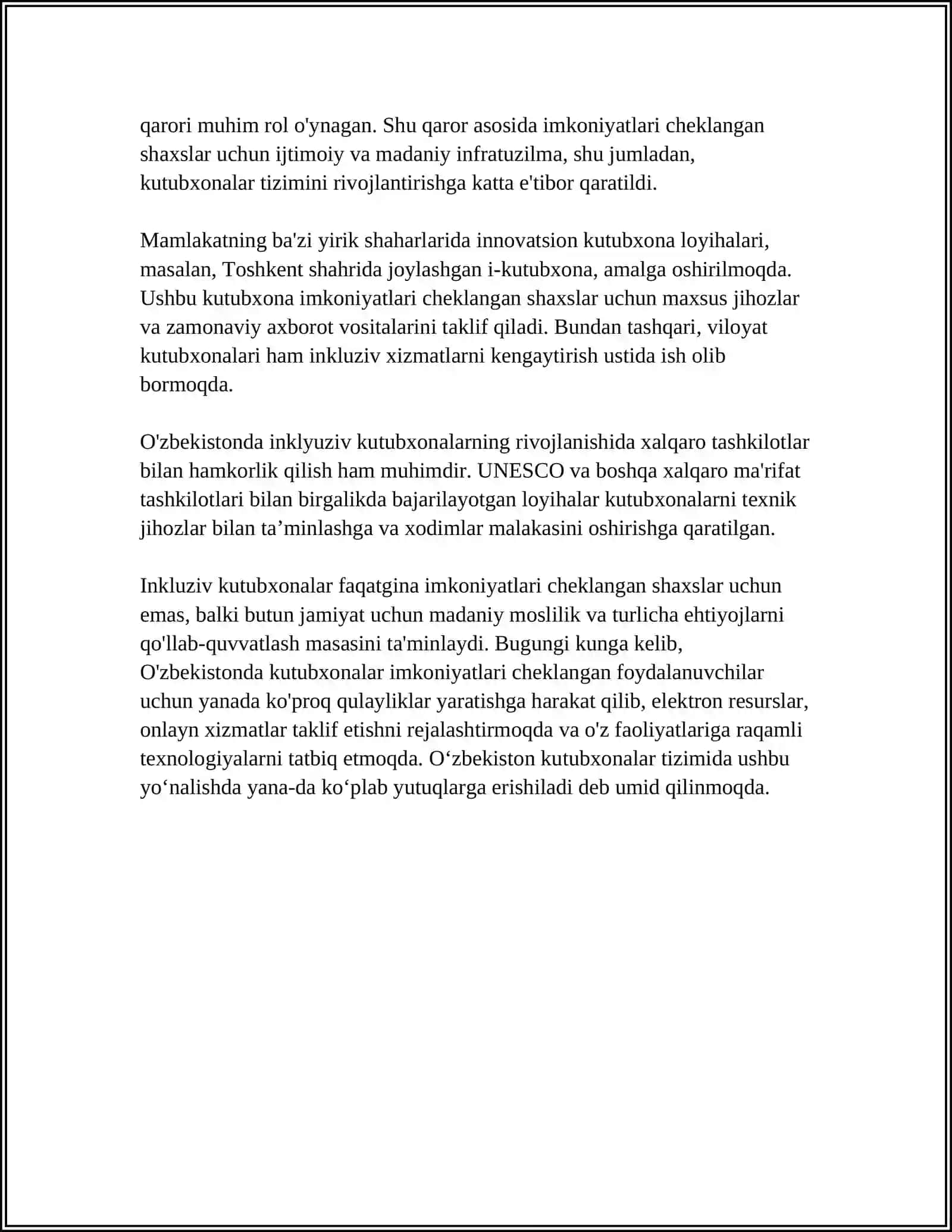 Oʻzbekistonda inkluziv kutubxonalar 4