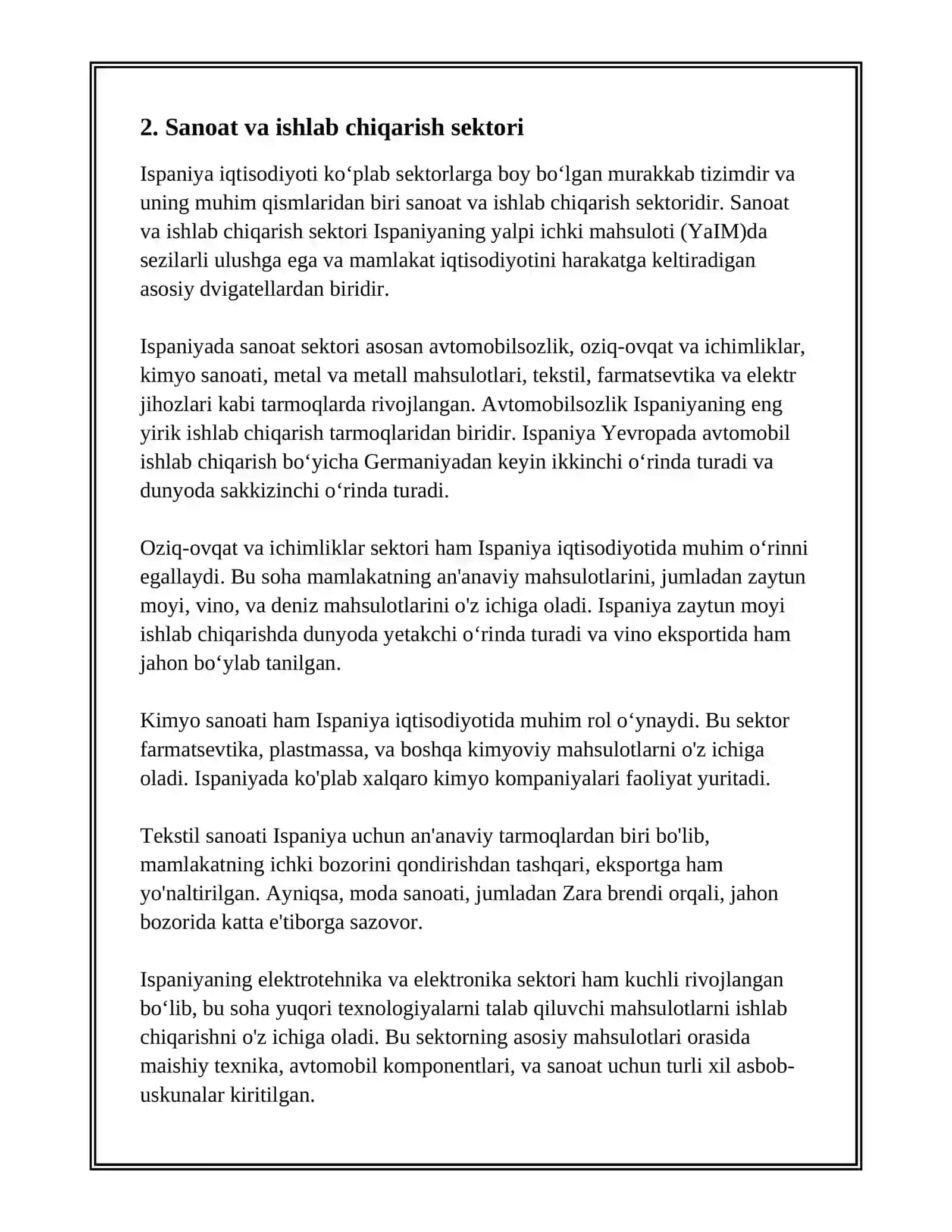 ISPANIYA IQTISODIYOTI 4