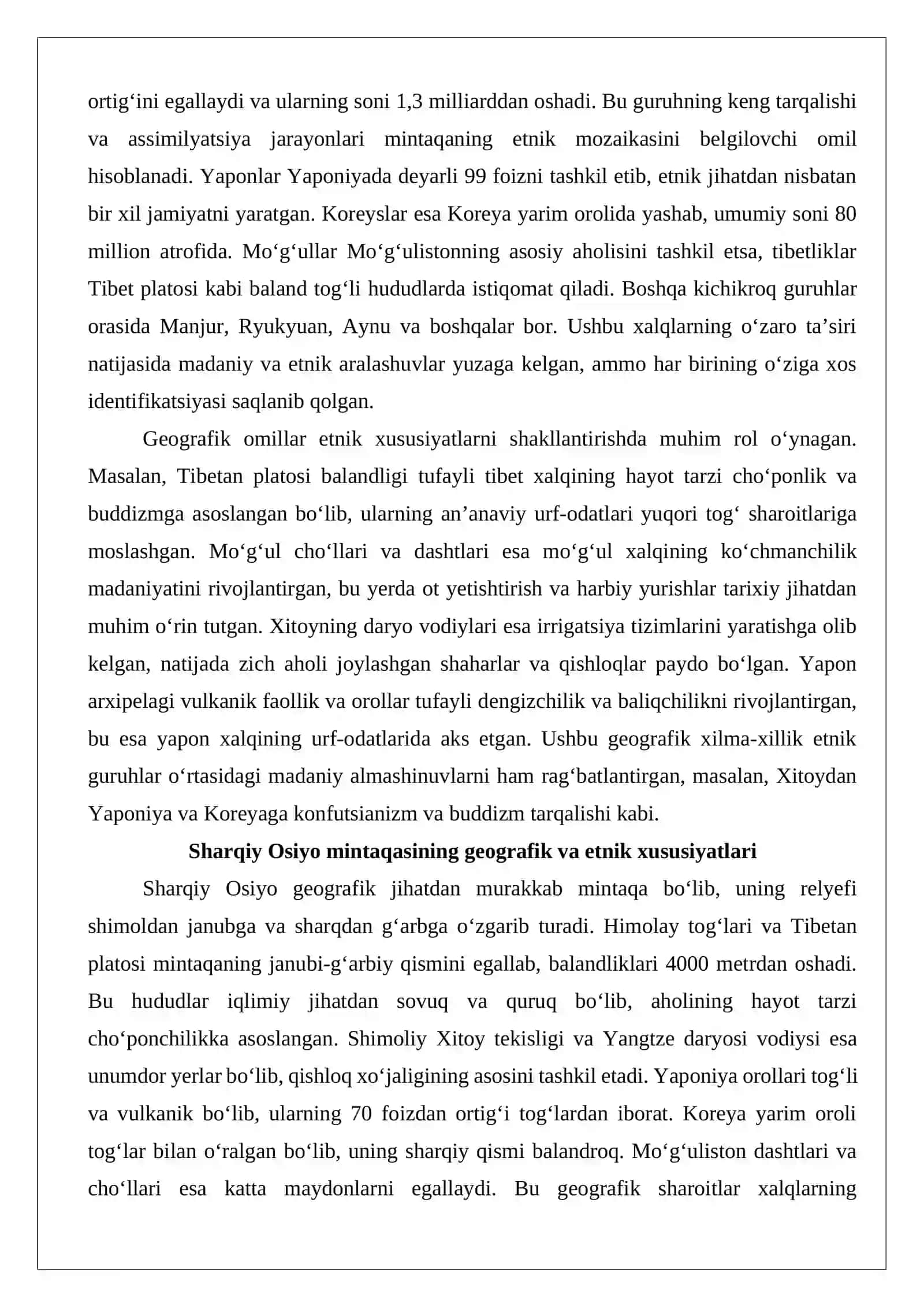 Sharqiy Osiyo xalqlari tasnifi, ularning kelib chiqishi va etnogenezi 4
