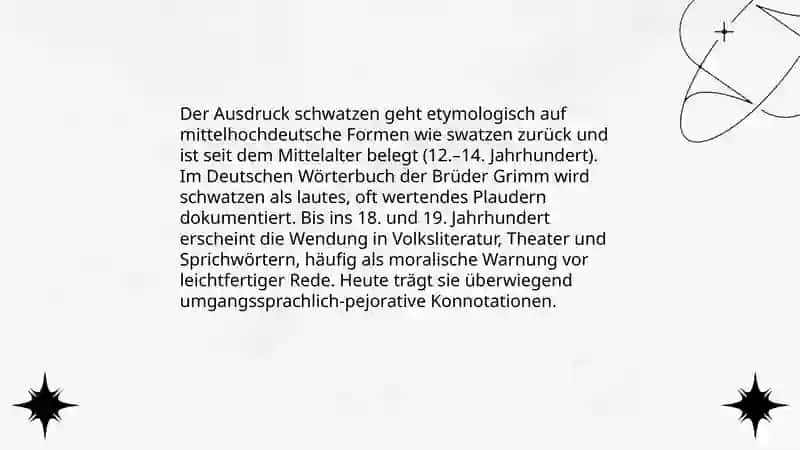Von vielem Schwatzen 4