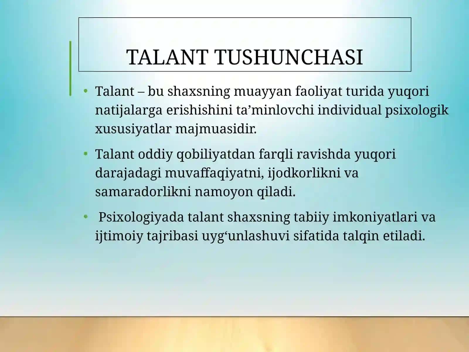 TALANTNING PAYDO BO‘LISHI VA TUZILISHI 4