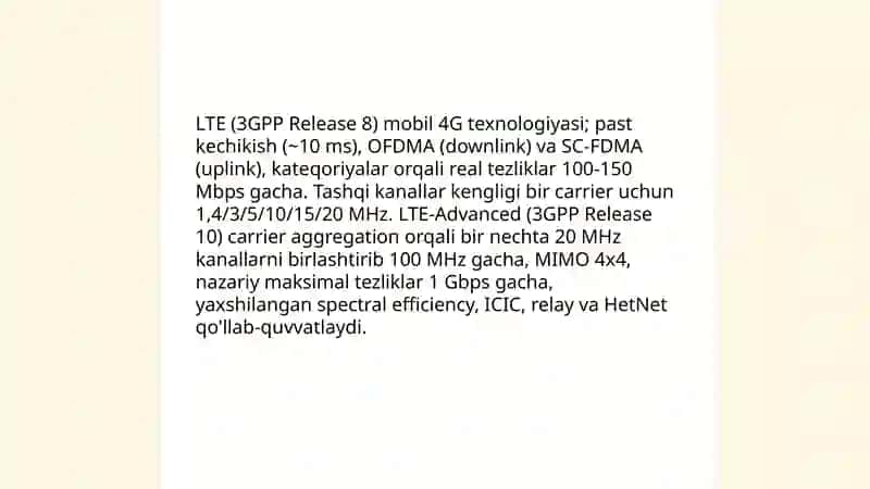 Mobil internet texnologiyalari 4