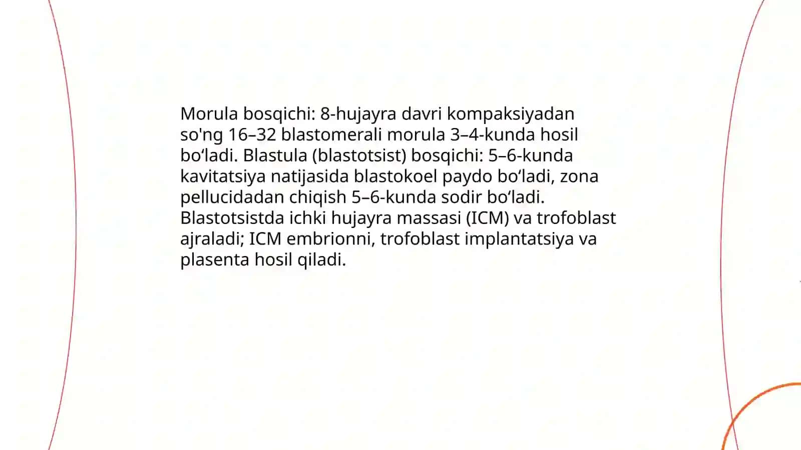 Odam embriogenezining qaltis davrlari 4
