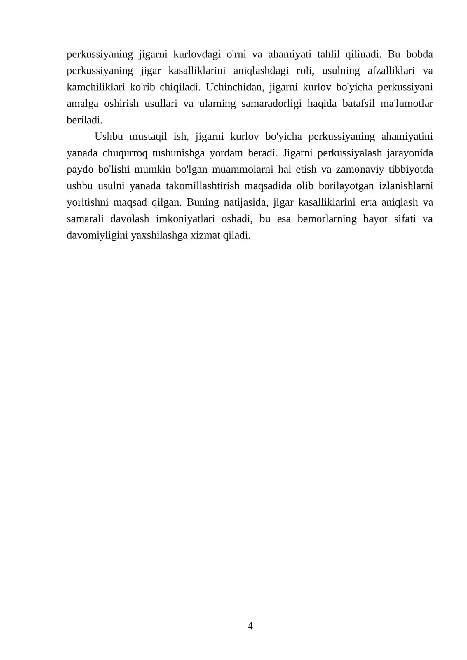 Jigarni Kurlov boʻyicha perkussiyasi 4