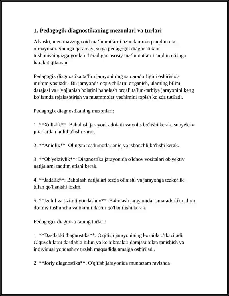 PEDAGOGIK DIAGNOSTIKANING MEZONLARI 4