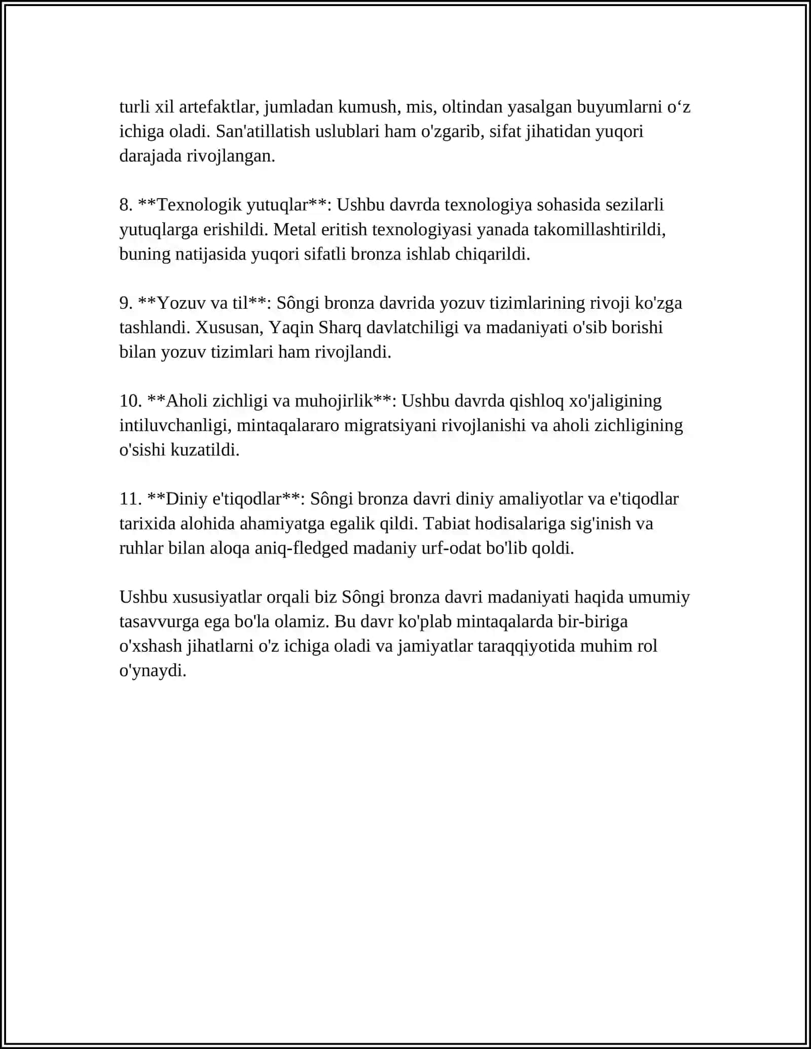 SÒNGI BRONZA DAVRI YODĢORLIKLARI 4