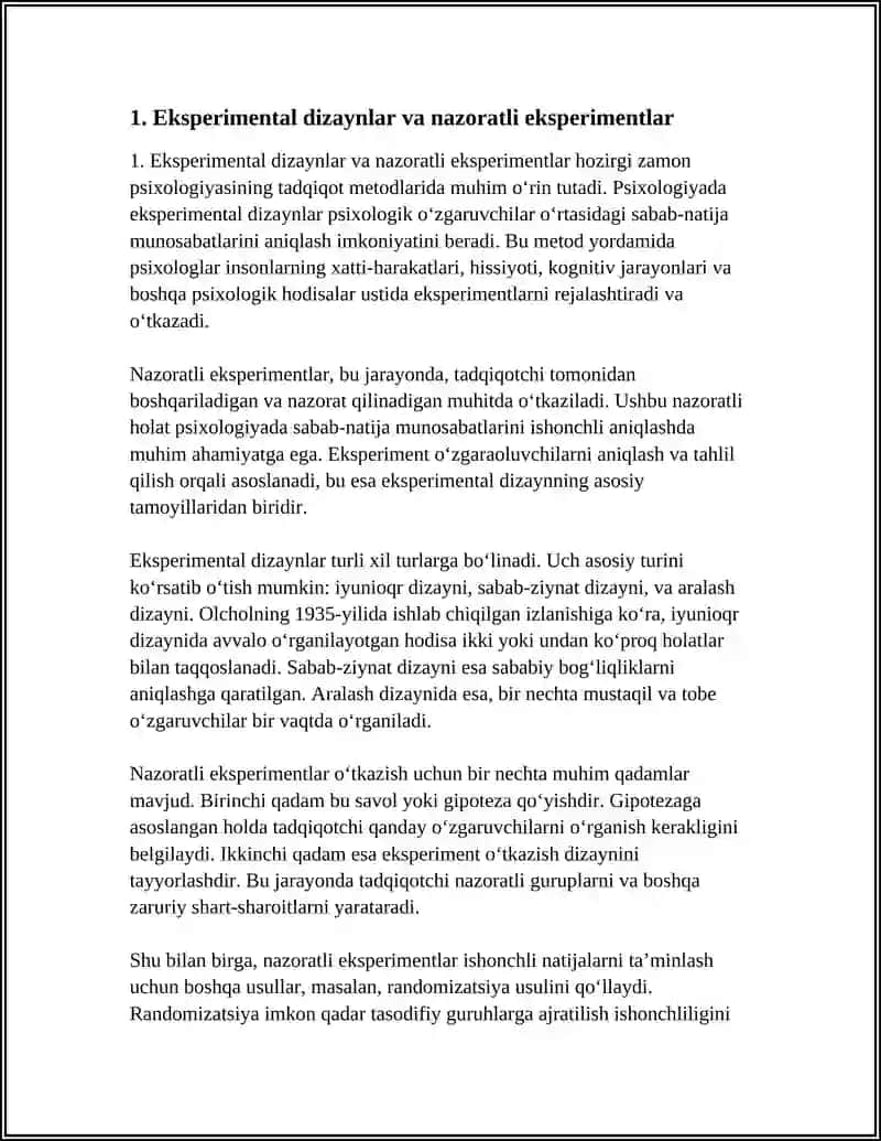 HOZIRGI ZAMON PSIXOLOGIYASINING TADQIQOT METODLARI 4