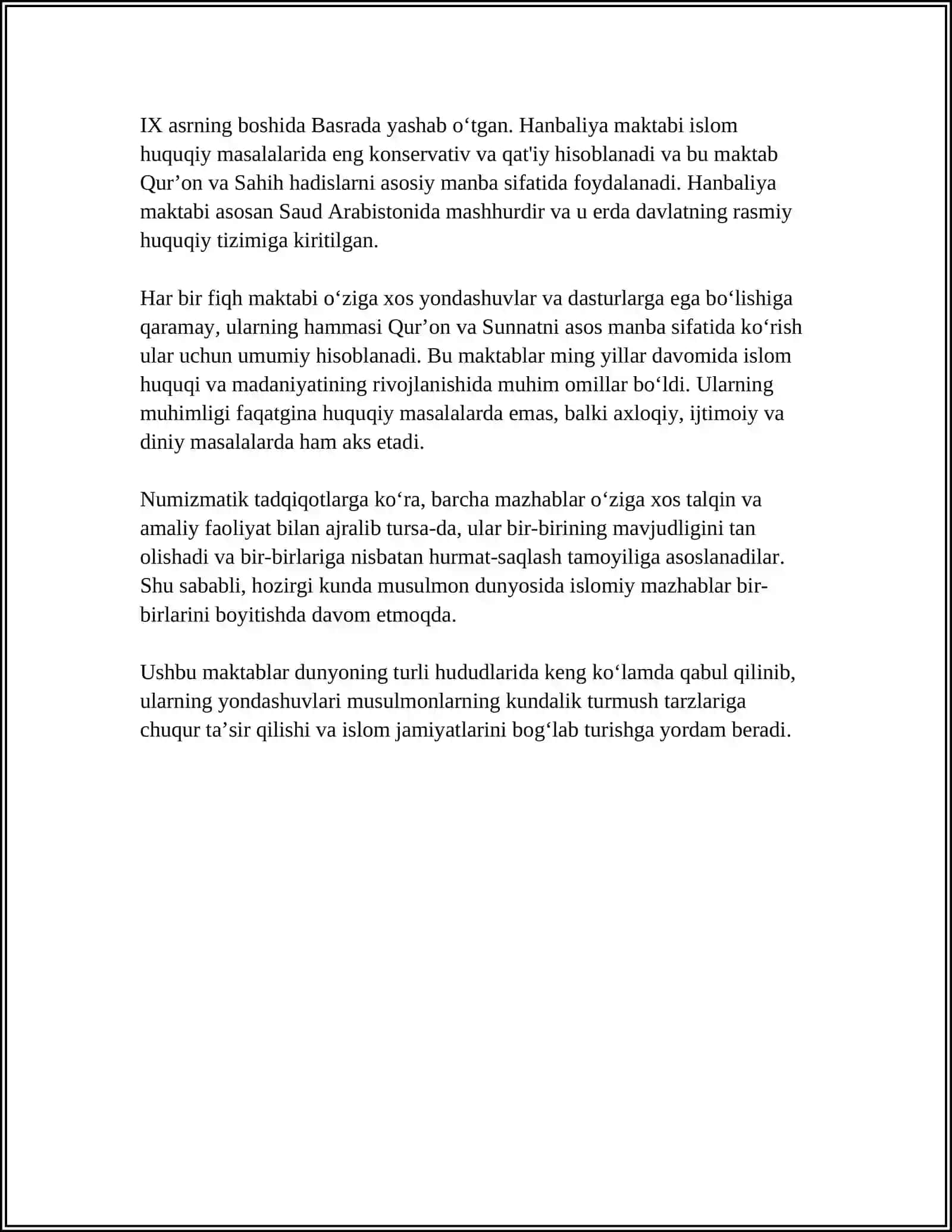 ISLOM FIQH MAKTABLARI 4
