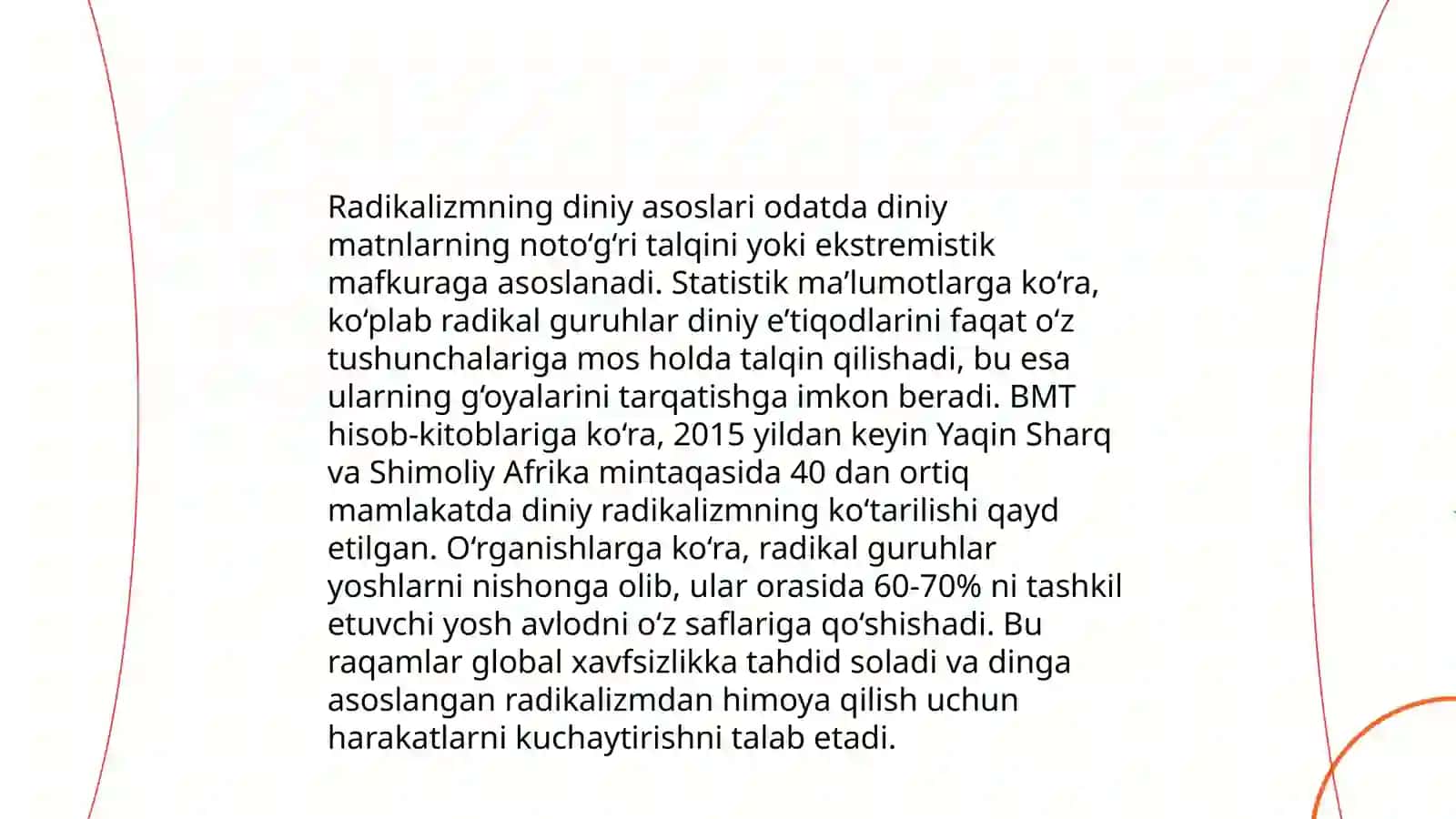Diniy fundamentalizm va terrorizmning tarixi va yoʻnalishlari 4