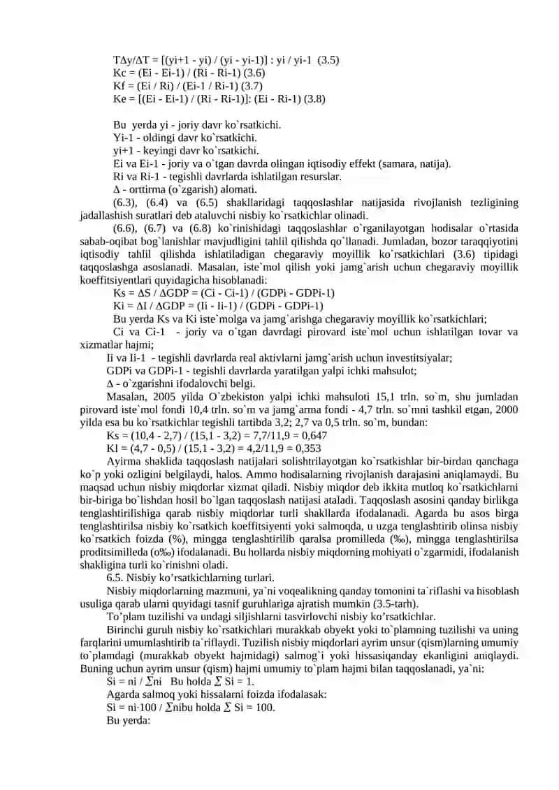 TASVIRIY STATISTIKA KO’RSATKICHLARI 4