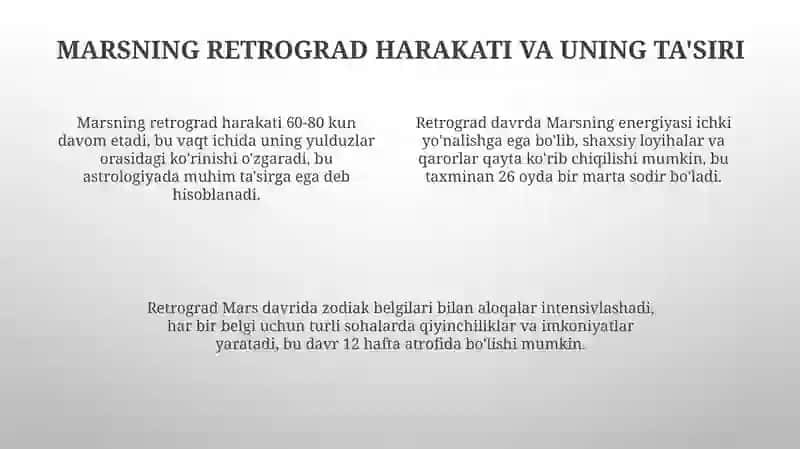 Mars sayyorasi yordamida zodiak yulduz turkumlarini o‘rganish 4