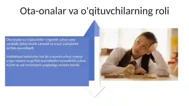 Maktabda psixologik tayyorgarlik va intellekt darajasini aniqlash 4