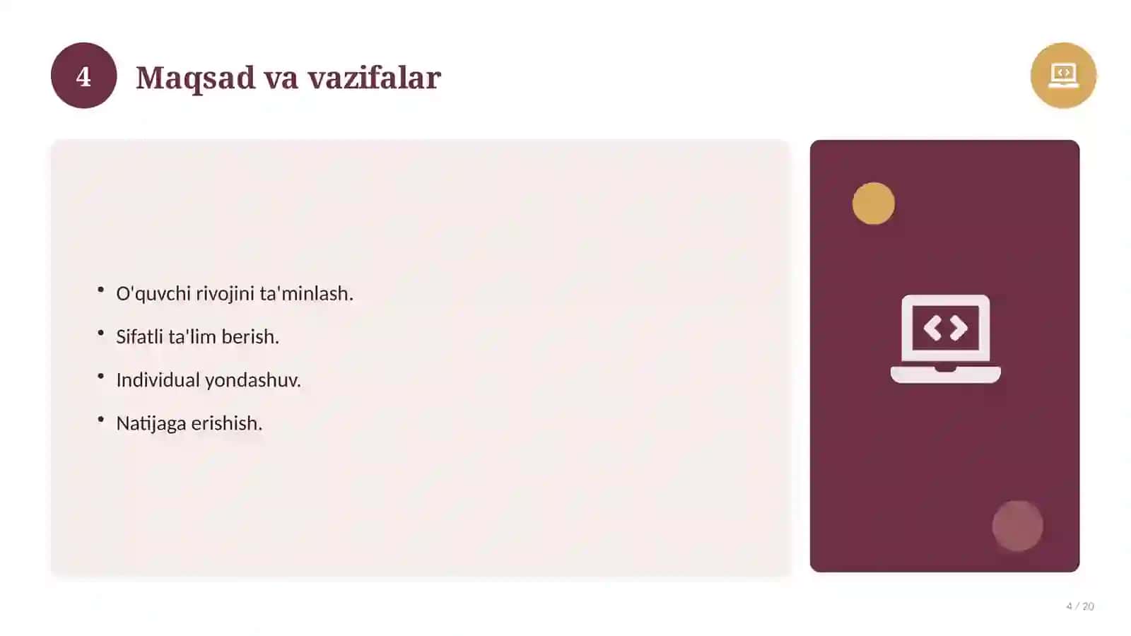 Chet tili o'qitish metodikasi: nazariy asoslari, an'anaviy yondashuvda 4