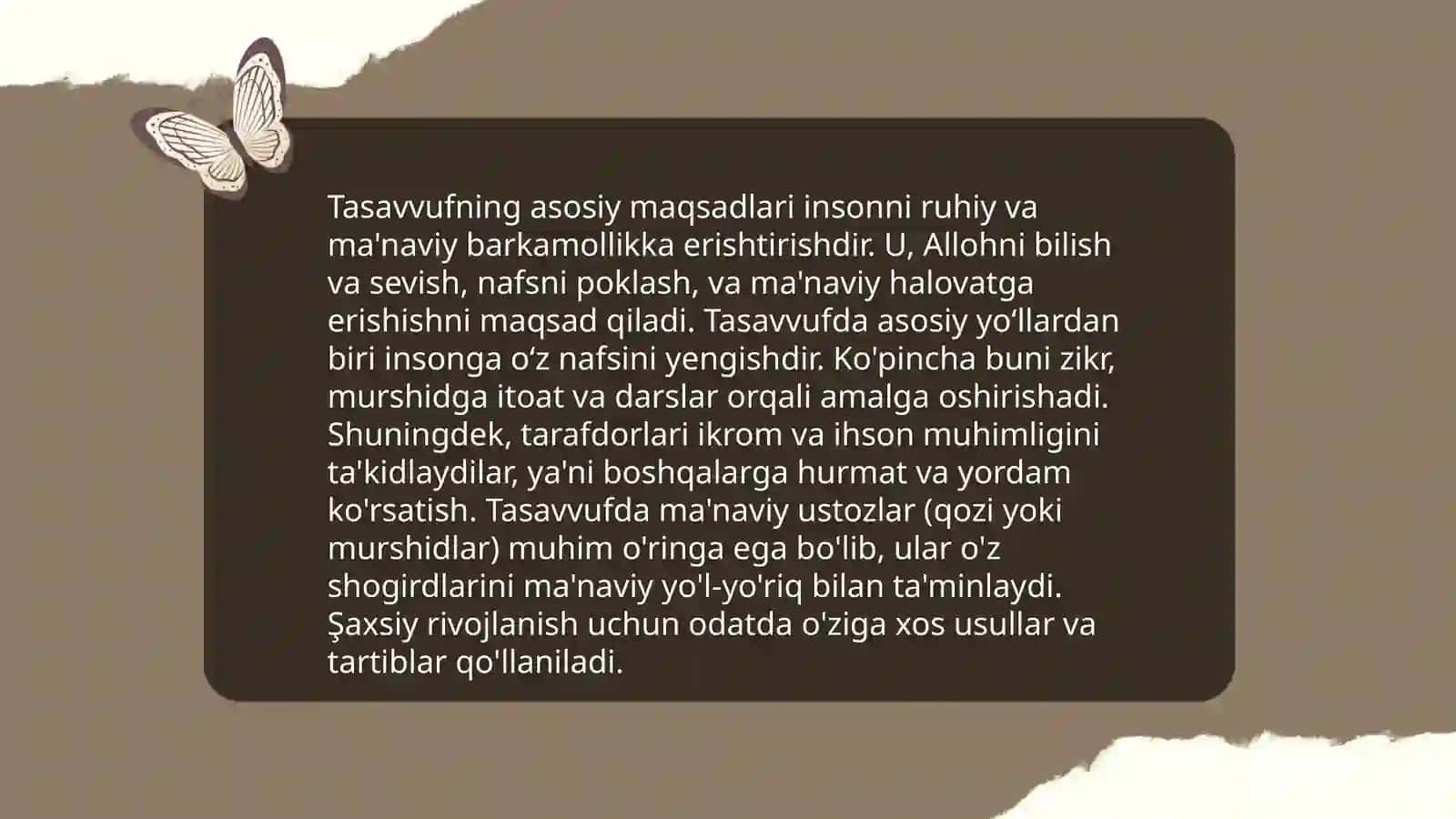 Tasavvuf tushunchasi 4