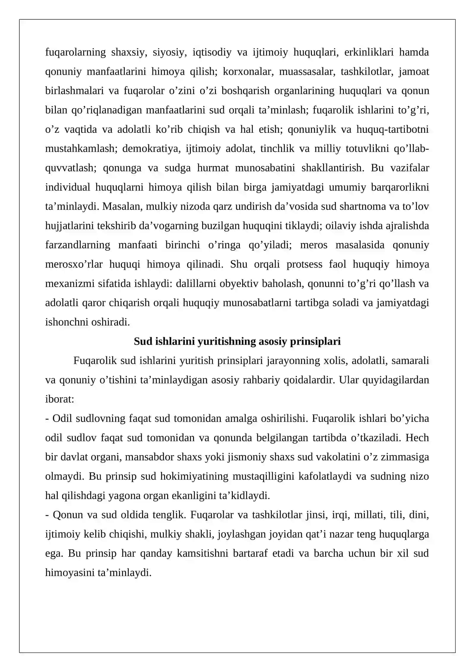Fuqarolik sud ishlarini yuritish prinsiplari 4