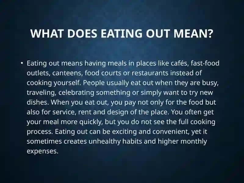Eating at Home vs. Eating Out 4