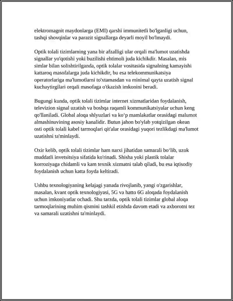 Optik tolali tizimlar 4