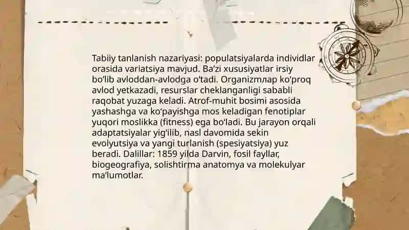 Charlis Darvinning evolutsion nazariyasi 4
