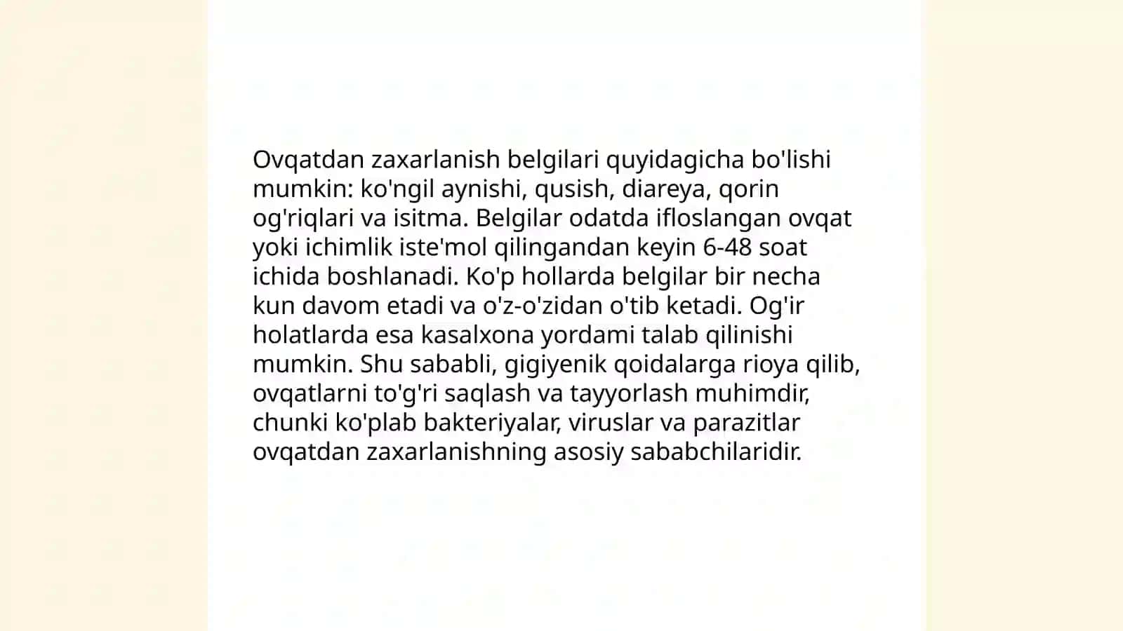 Ovqatdan zaxarlanish va tekshirish tartibi 4