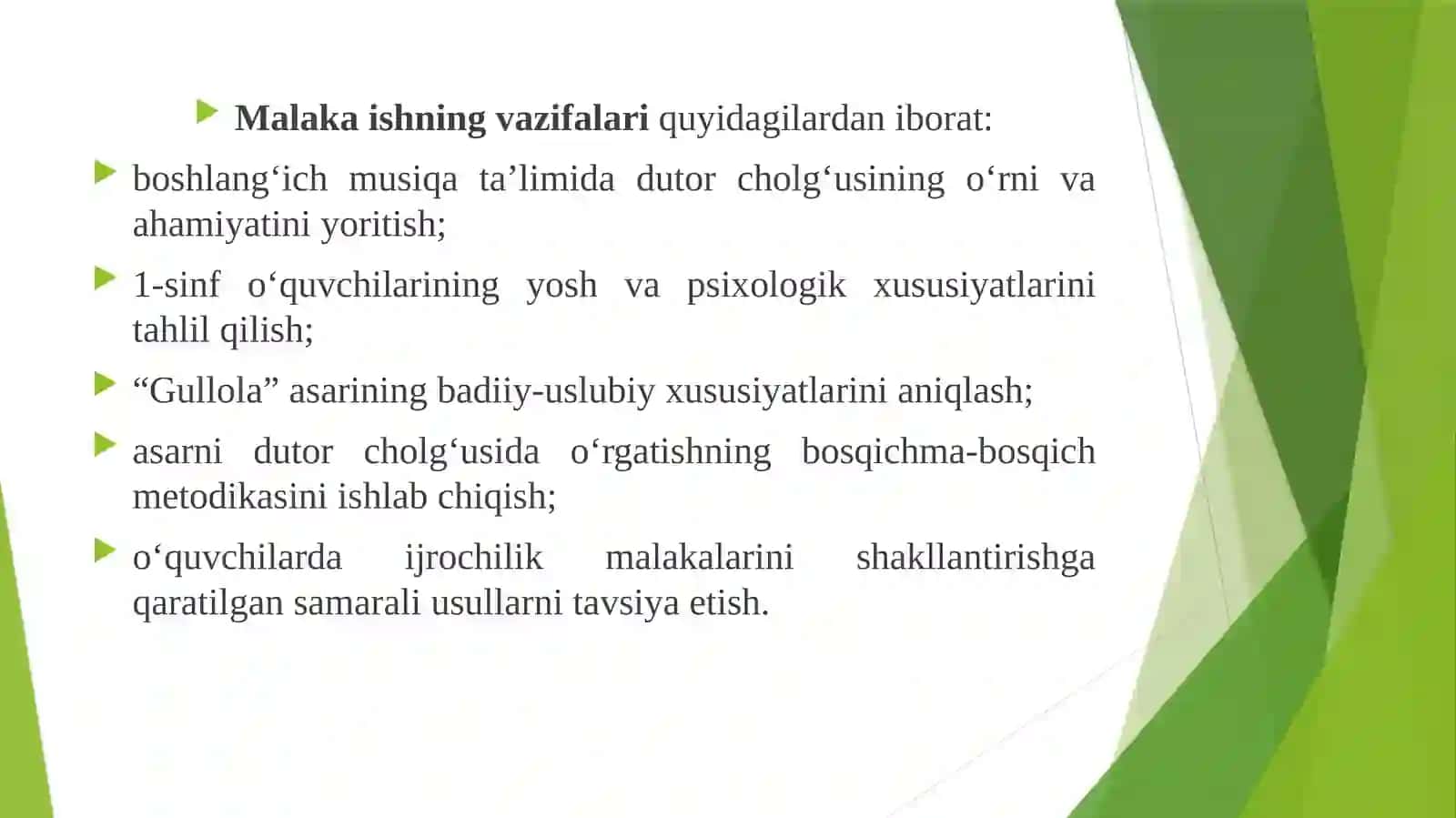"Gullola" asarini o‘rgatish usullari(Dutor cholg‘usi misolida) 4
