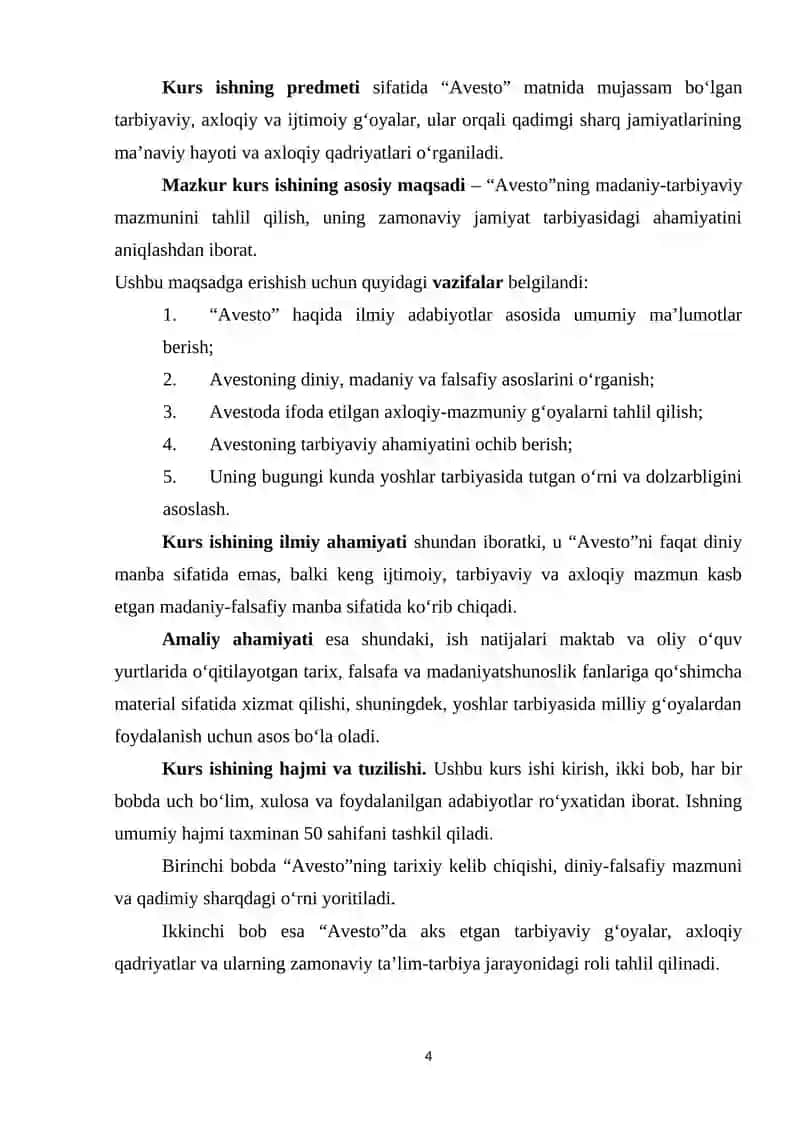 "Avesto" eng qadimgi davrlarning madaniy-tarbiyaviy yodgorligi 4