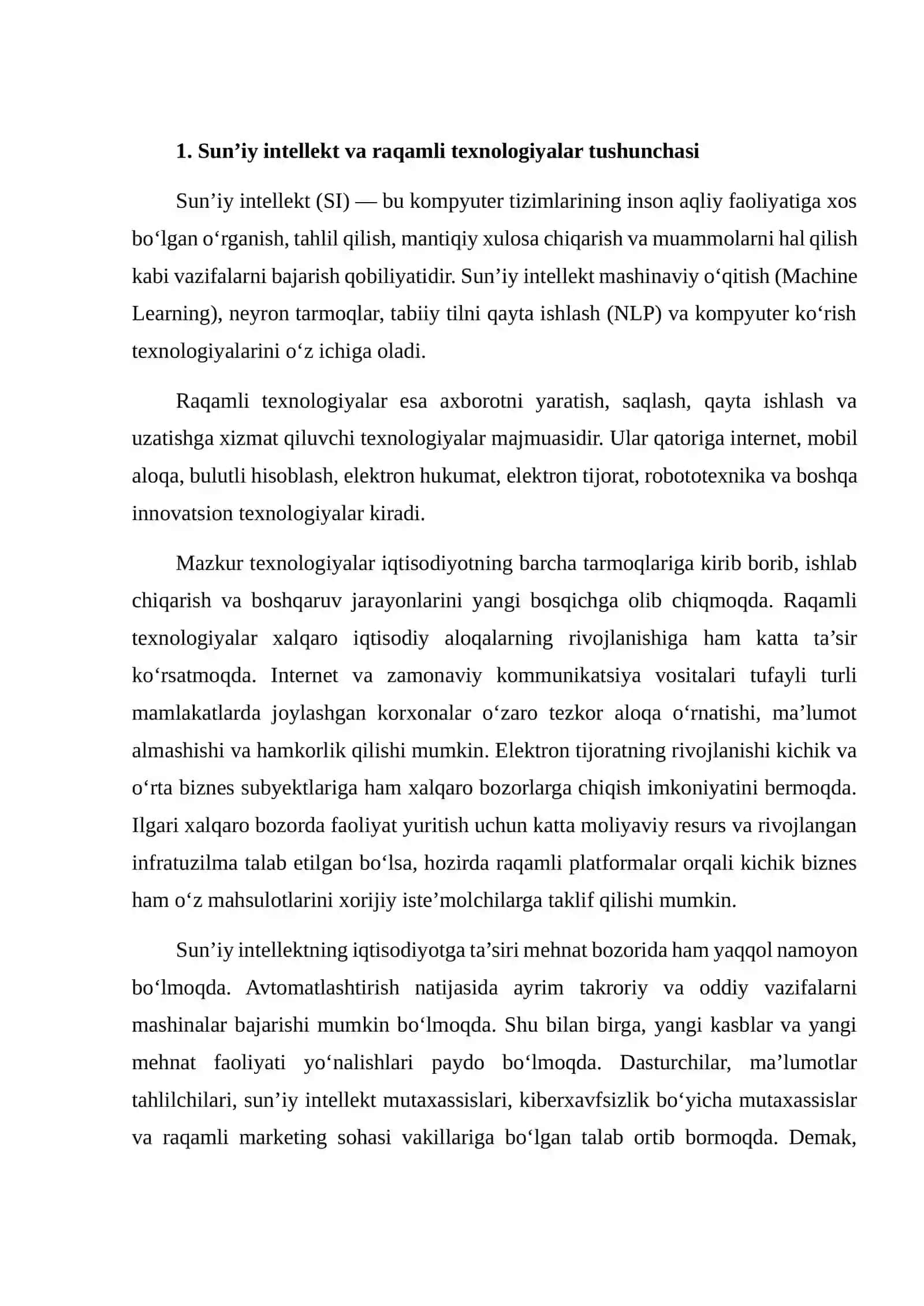 JAHON IQTISODIYOTIDA SUN’IY INTELLEKT VA RAQAMLI TEXNOLOGIYALARNING AHAMIYATINI O‘RGANISH 4