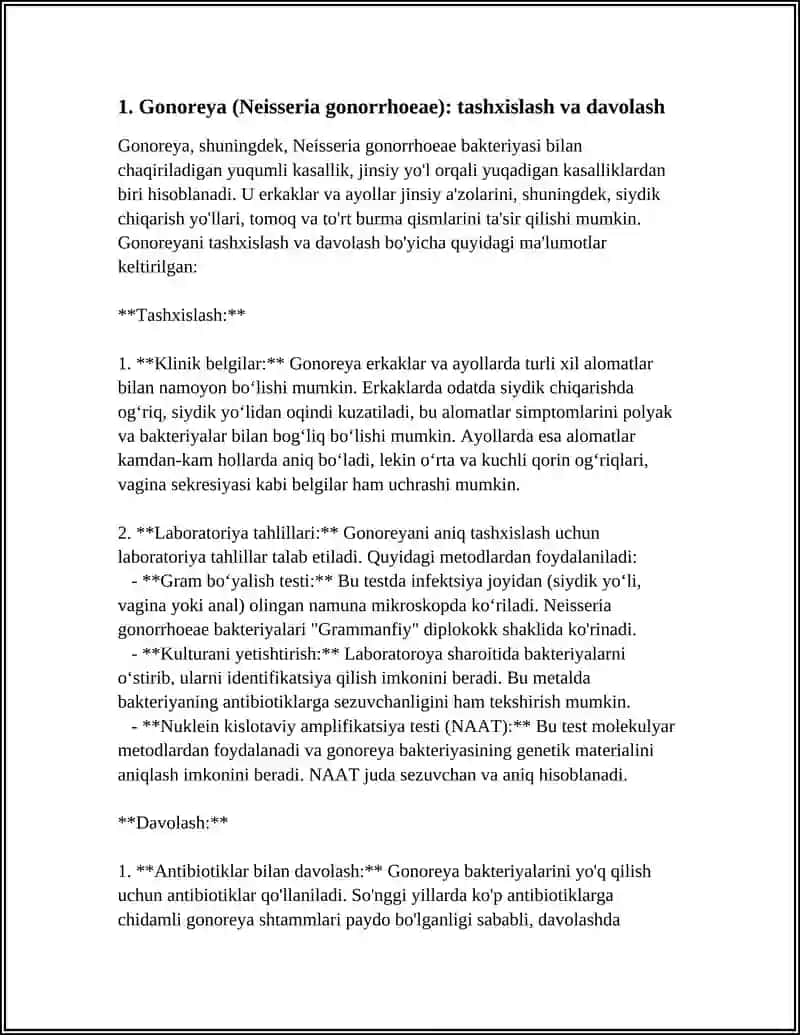 AYOLLAR JINSIY A'ZOLARI SPESIFIK ETIALOGYALI YALLIG'LANISHI KASALLIKLARI TASHXISLASH VA DAVOLASH 4
