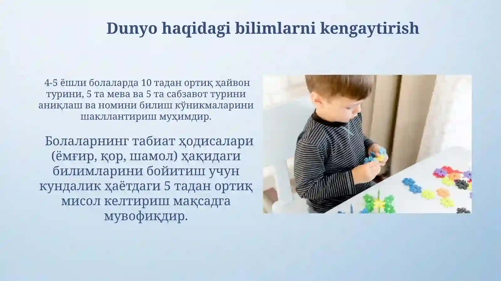 Maktabgacha yoshdagi bolalar aqliy tarbiyasi vazifalari 4