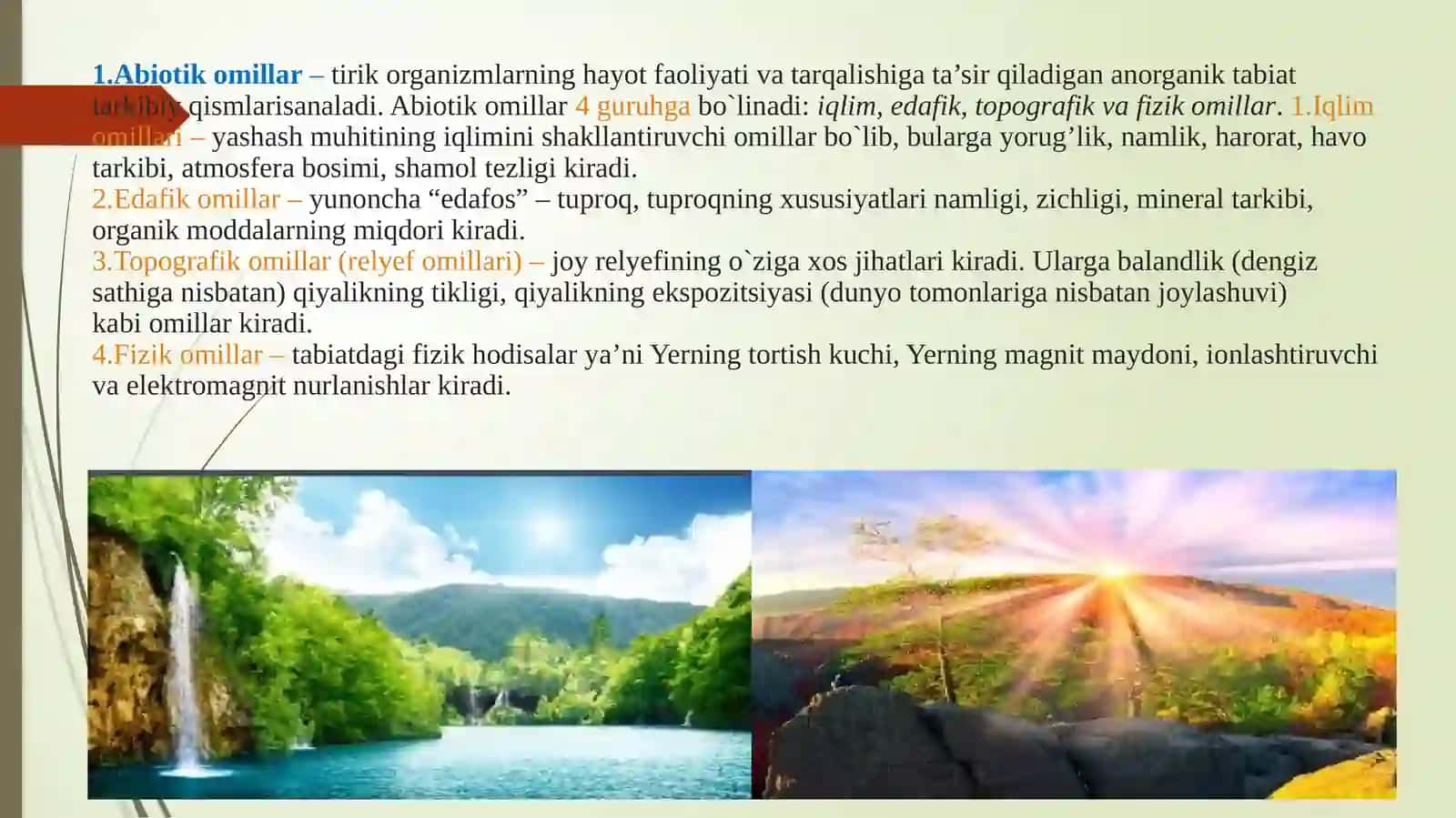 Muhitning ekologik omillari 4