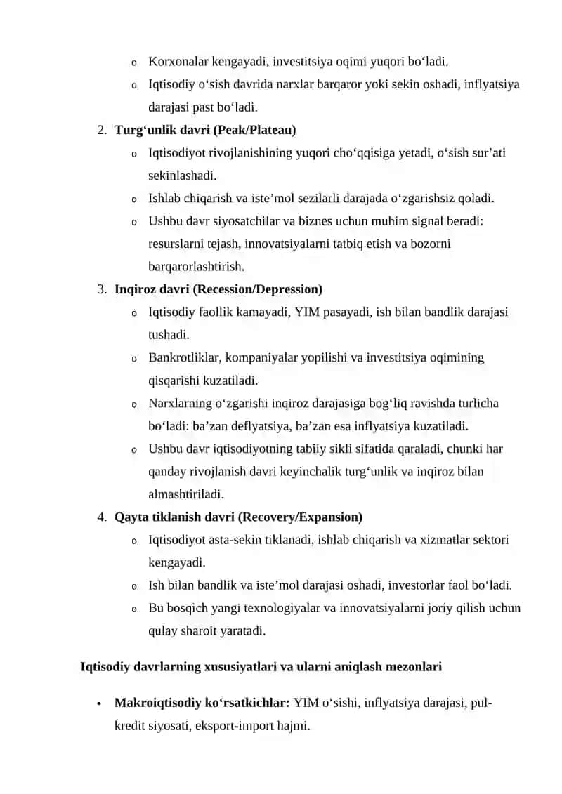 Iqtisodiy davrlarning tasviri 4