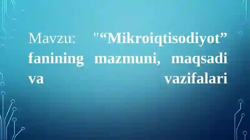 Mikroiqtisodiyot 4