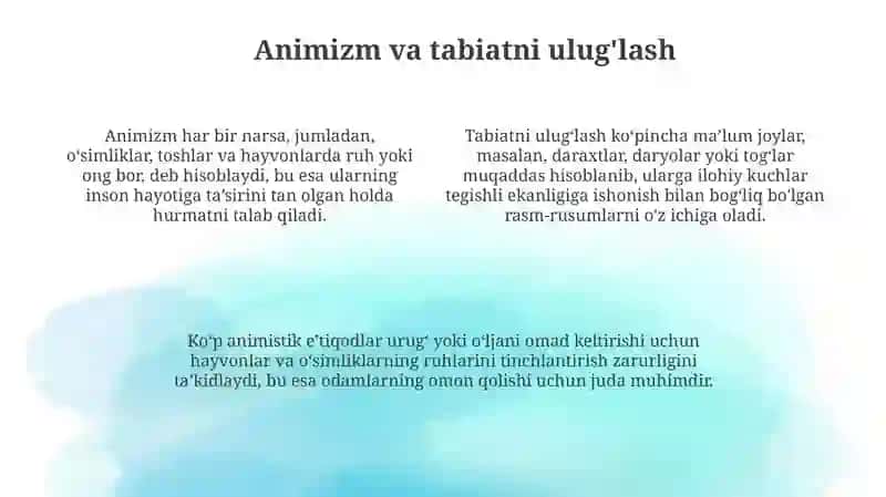Insoniyatning ilk e'tiqodlari 4
